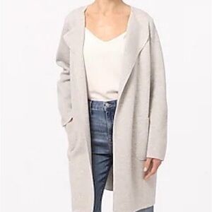 Elegant J Crew 365 Juliette Collarless Sweater -Blazer Beige In Color